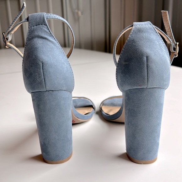Lulus blue suede heel sandals - Picture 3 of 7
